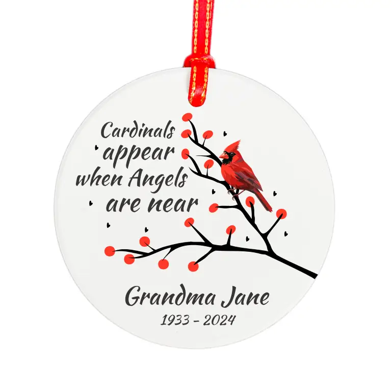 Memorial Cardinal | Ceramic Tree Ornament